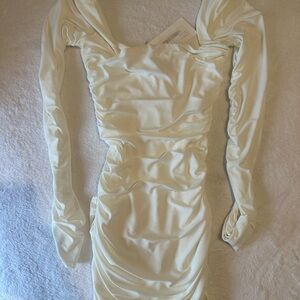 White Long Sleeve Dress